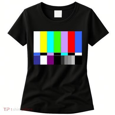 TV Colors Bars Organic Screen Retro Women's T-Shirt
