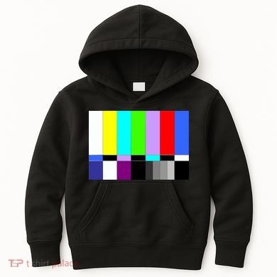 TV Colors Bars Organic Screen Retro Kids Hoodie