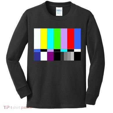 TV Colors Bars Organic Screen Retro Kids Long Sleeve Shirt