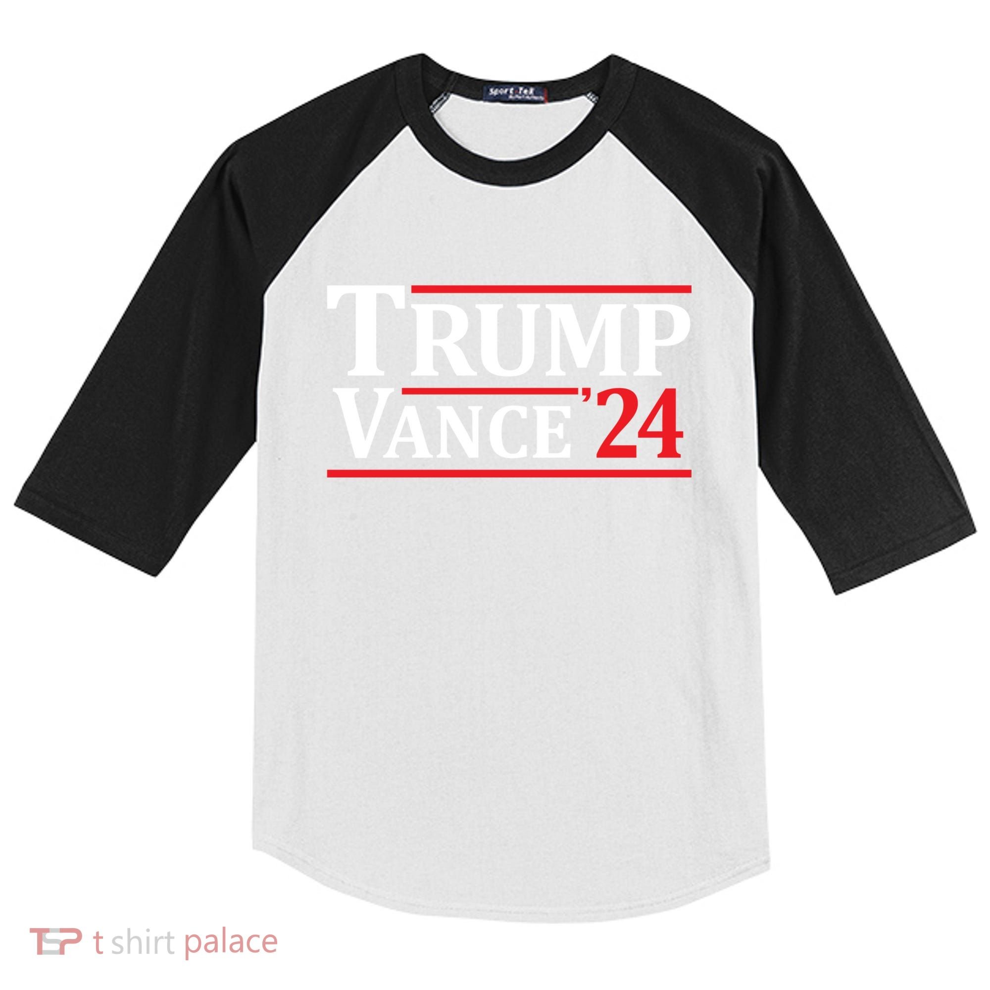 Trump Vance 24 Trump 2024 Kids Colorblock Raglan Jersey