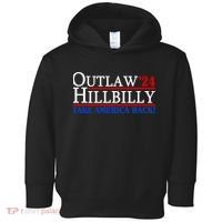 Trump Vance 2024 Outlaw Hillbilly Take America Back Toddler Hoodie thumb 0