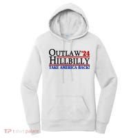 Trump Vance 2024 Outlaw Hillbilly Take America Back Women's Hoodie thumb 0