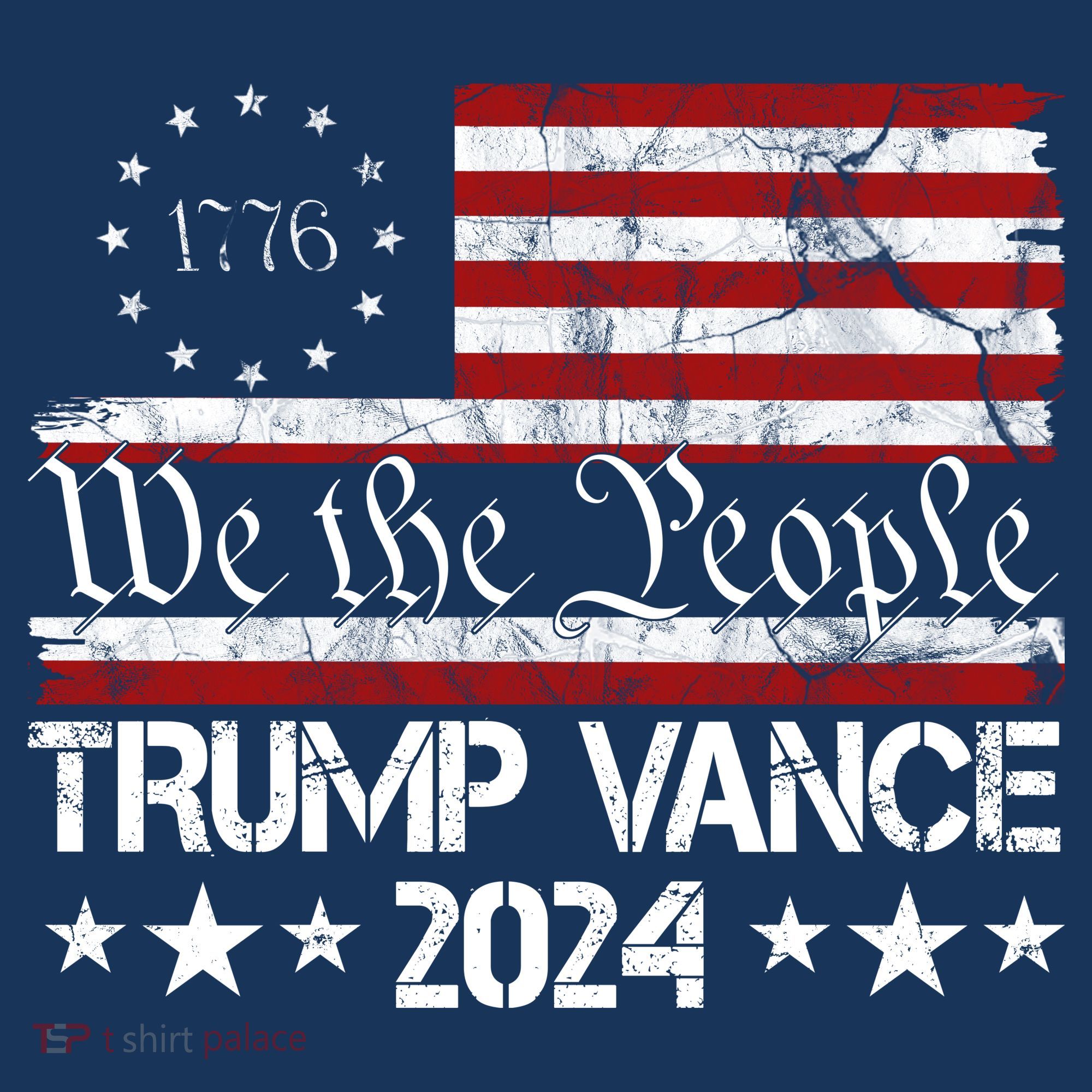 Trump Vance 2024 President Trump Usa Flag Election T-Shirt