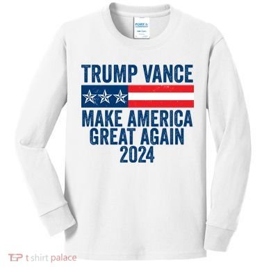 Trump Vance 2024 Make America Great Again Kids Long Sleeve Shirt