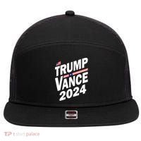 Trump Vance 2024 7 Panel Mesh Trucker Snapback Hat thumb 0