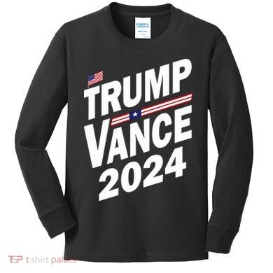 Trump Vance 2024 Kids Long Sleeve Shirt