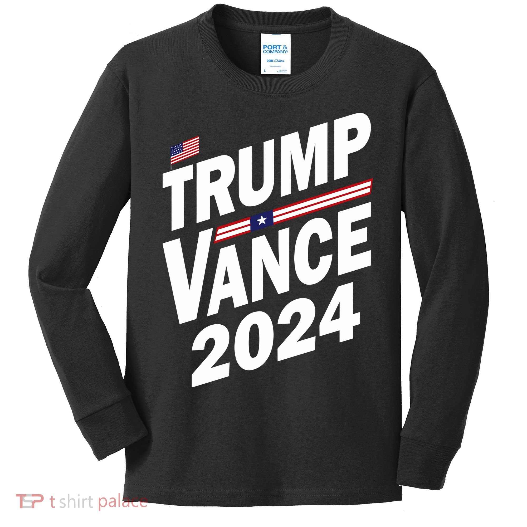 Trump Vance 2024 Kids Long Sleeve Shirt