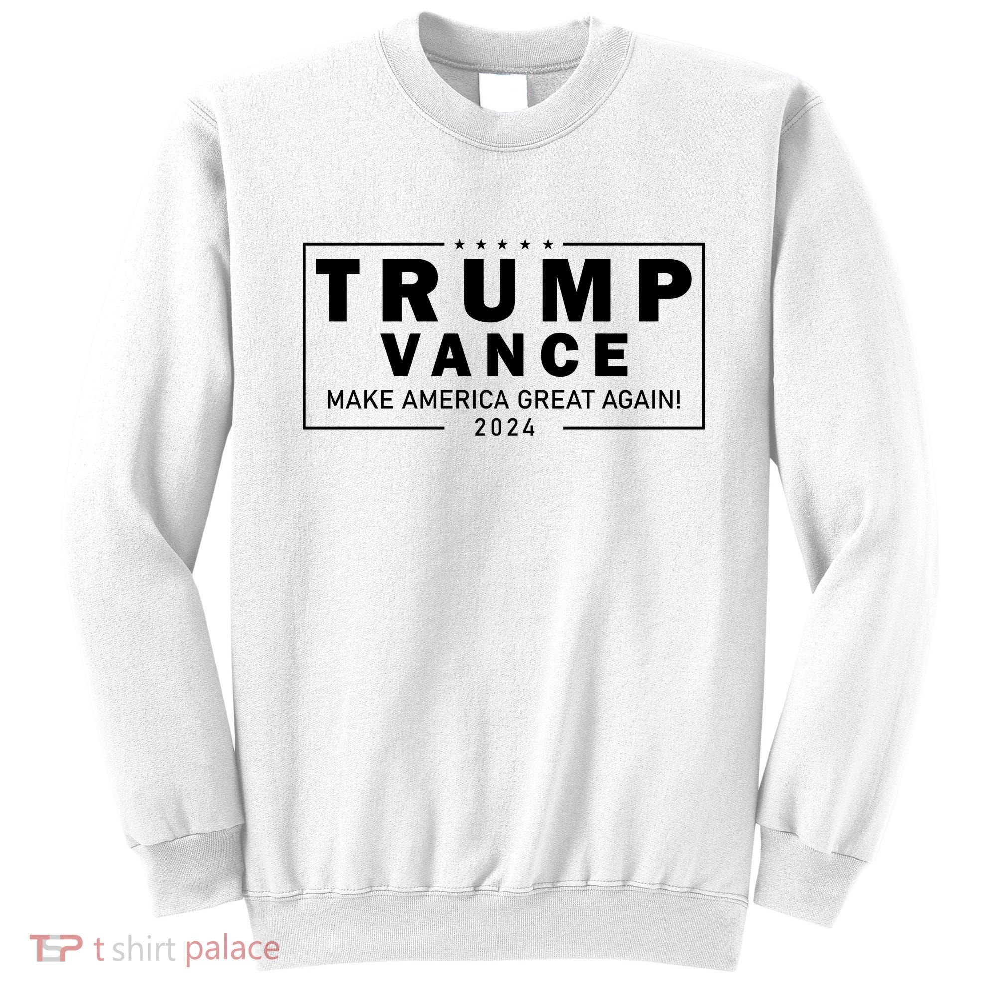 Trump Vance 2024 Make America Great Again Maga Blackout Logo Sweatshirt