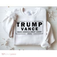Trump Vance 2024 Make America Great Again Maga Blackout Logo Sweatshirt thumb 2