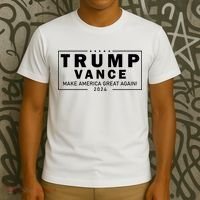Trump Vance 2024 Make America Great Again Maga Blackout Logo T-Shirt thumb 3