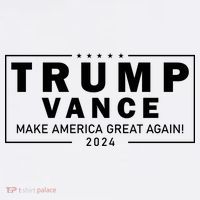 Trump Vance 2024 Make America Great Again Maga Blackout Logo T-Shirt thumb 7
