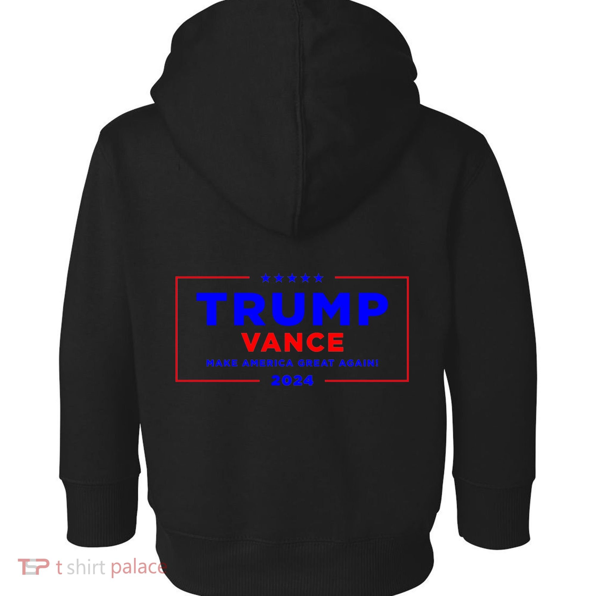 Trump Vance 2024 Front Pocket Print With Back Print Toddler Hoodie
