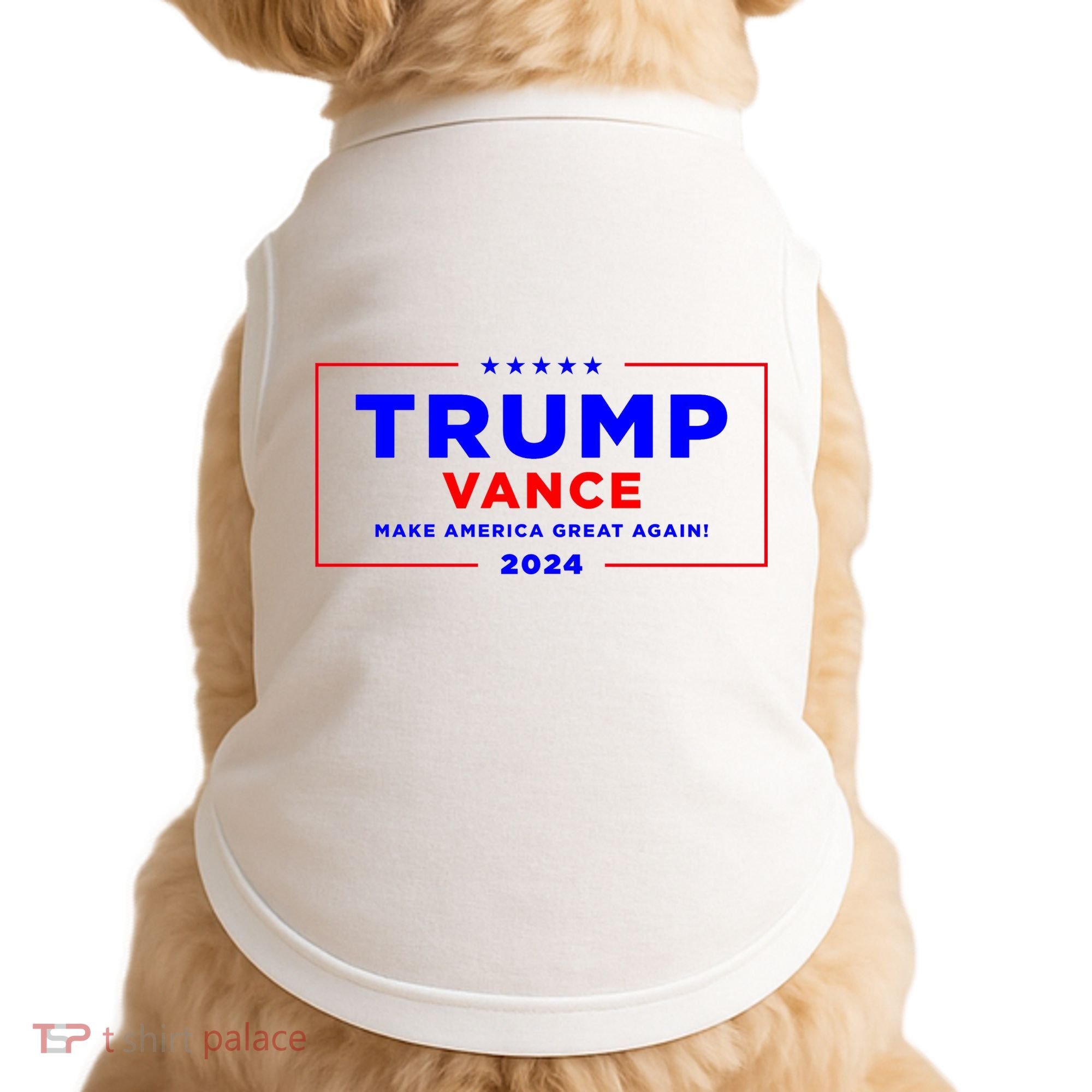 Trump Vance 2024 Front Pocket Print With Back Print Doggie Tank