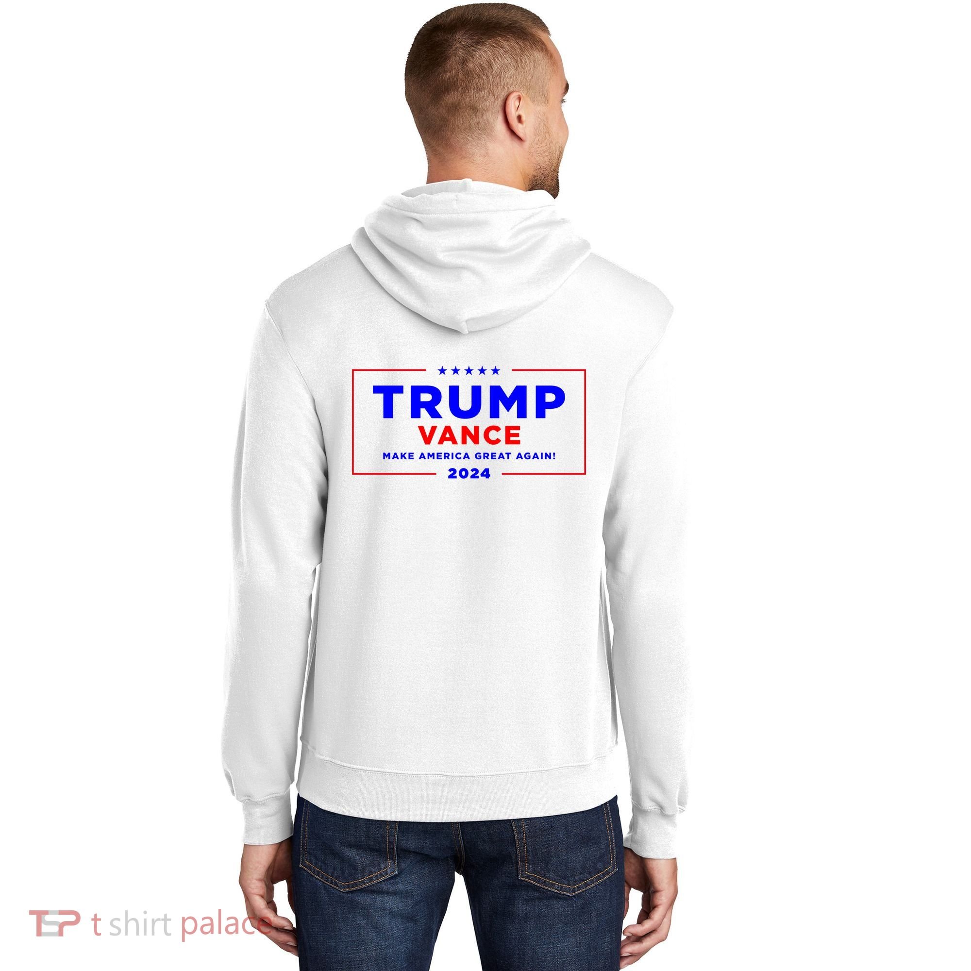 Trump Vance 2024 Front Pocket Print With Back Print Hoodie