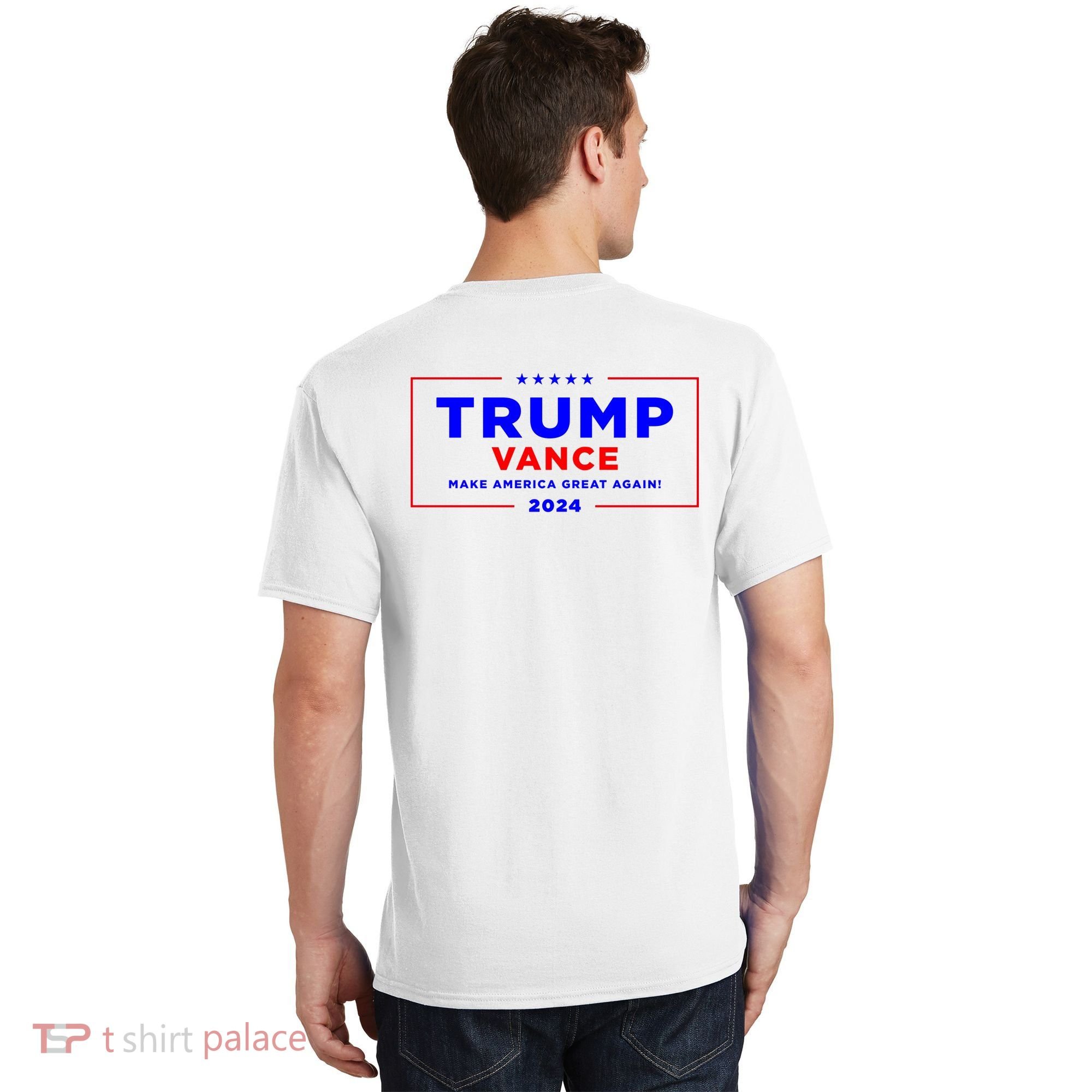 Trump Vance 2024 Front Pocket Print With Back Print T-Shirt