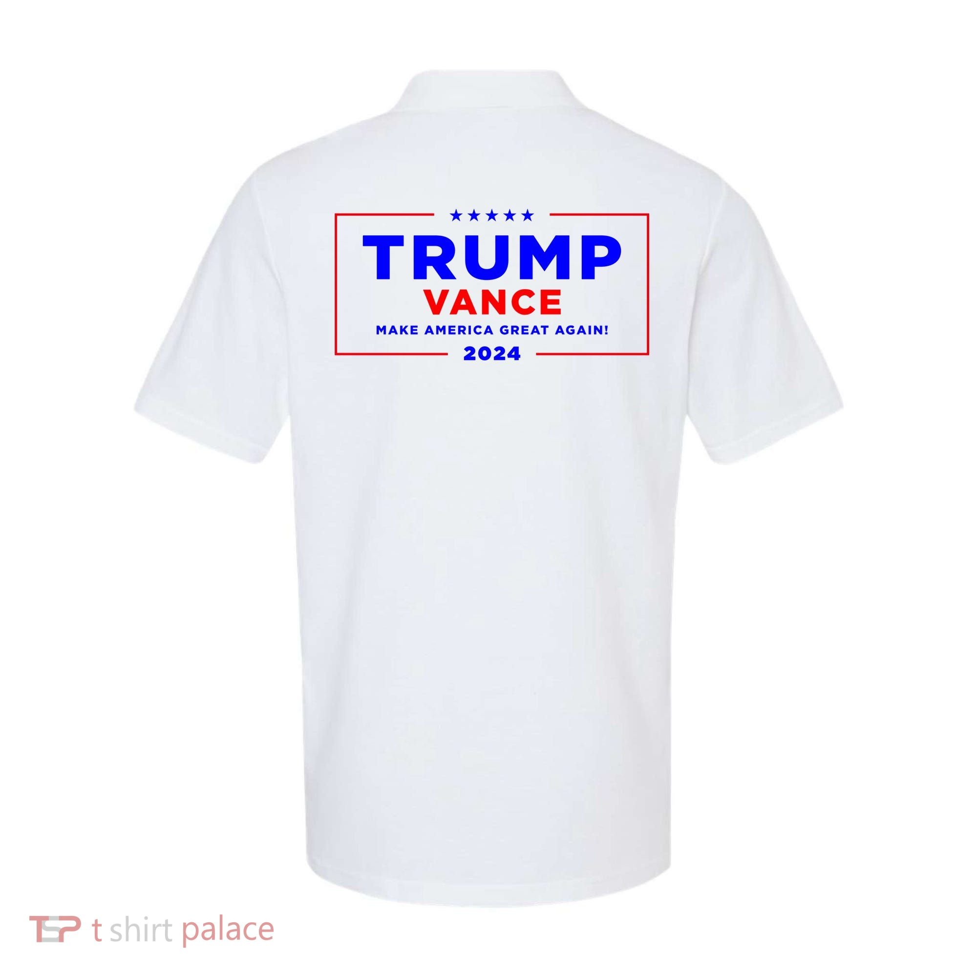 Trump Vance 2024 Front Pocket Print With Back Print Polo