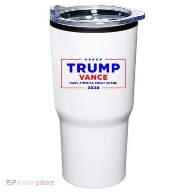 Trump Vance 2024 Front Pocket Print With Back Print Tumbler back