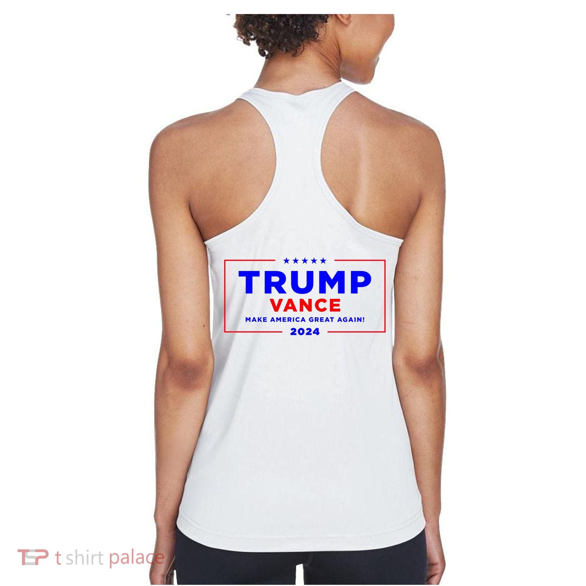 Trump Vance 2024 Front Pocket Print With Back Print Women's Tank Top