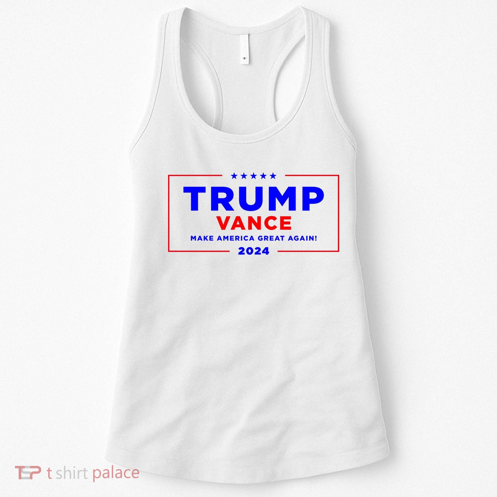 Trump Vance 2024 Front Pocket Print With Back Print Women's Tank Top
