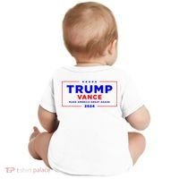 Trump Vance 2024 Front Pocket Print With Back Print Baby Bodysuit thumb 1