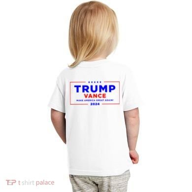 Trump Vance 2024 Front Pocket Print With Back Print Toddler T-Shirt back