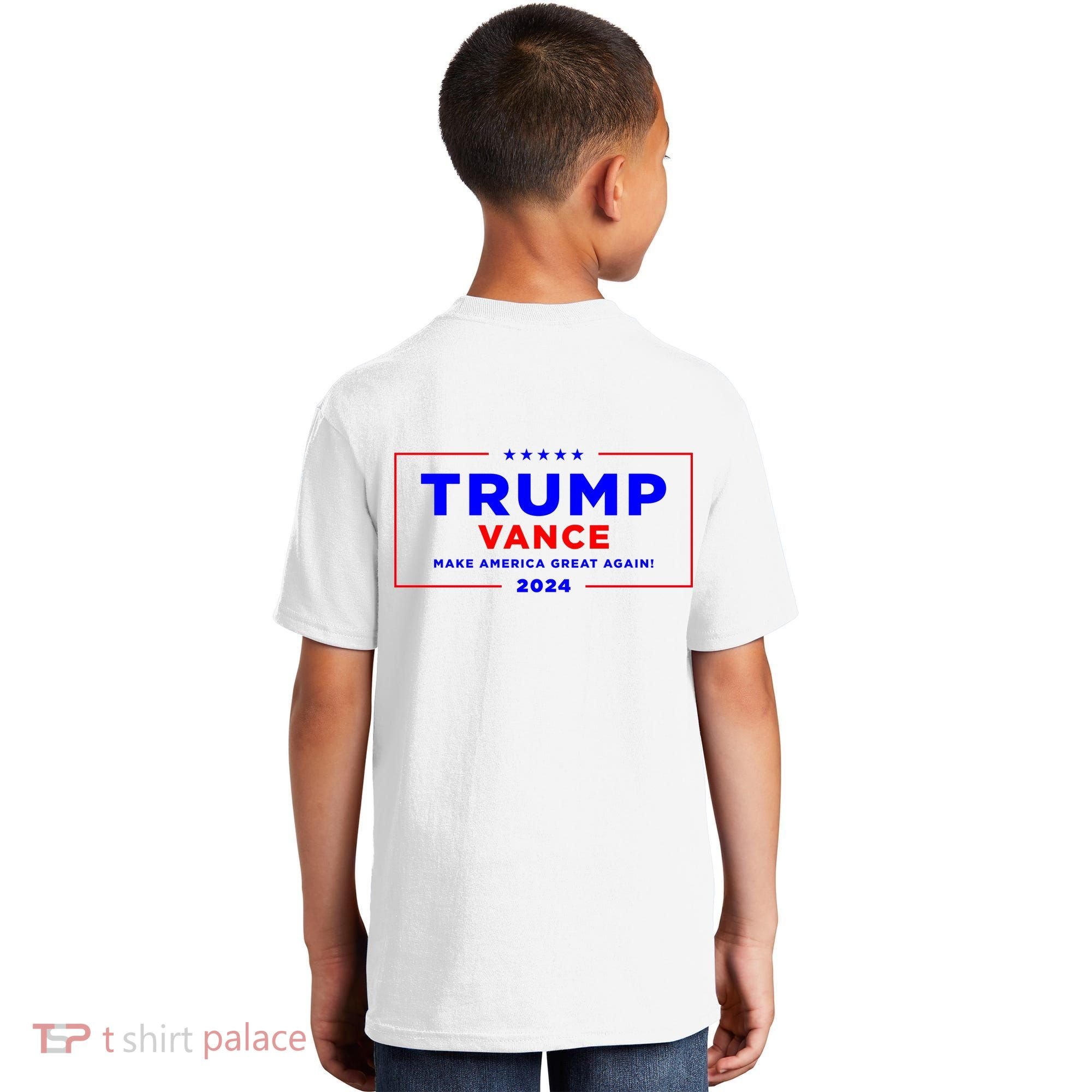 Trump Vance 2024 Front Pocket Print With Back Print Kids T-Shirt