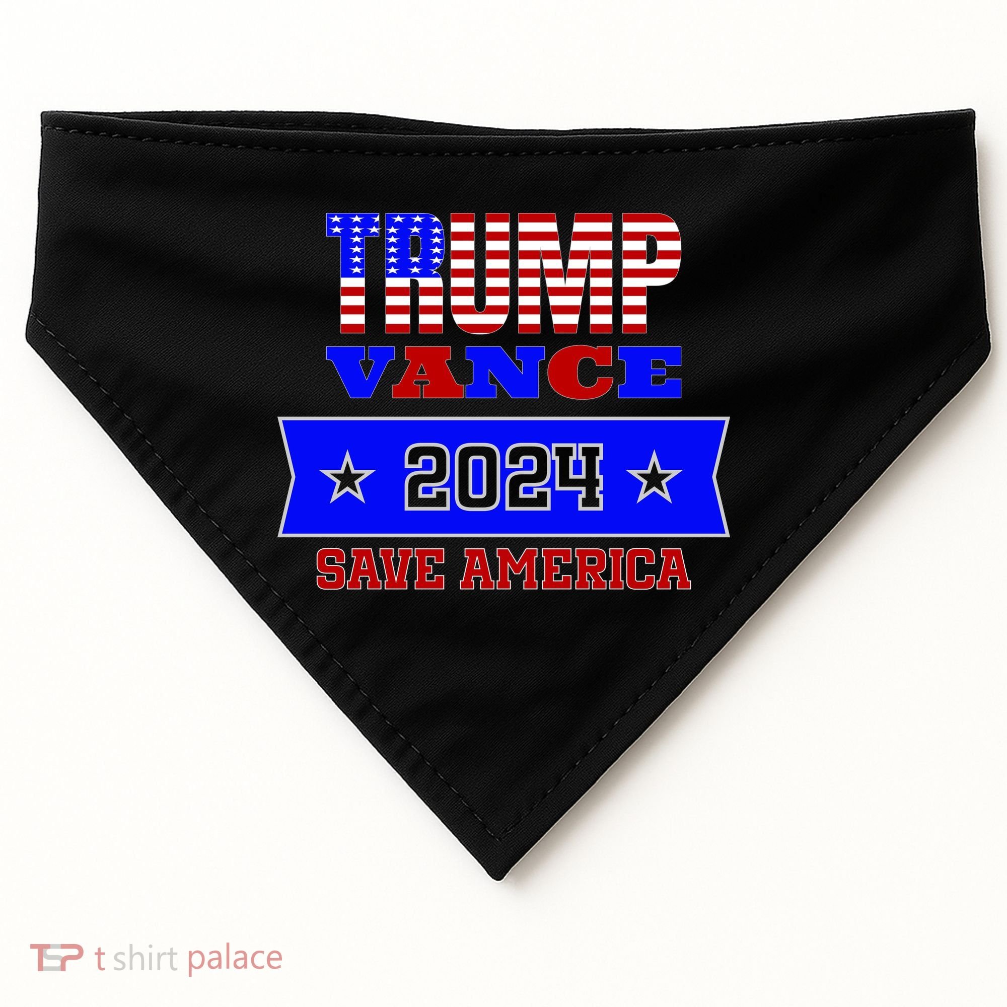 Trump Vance 2024 Save America USA-Made Doggie Bandana