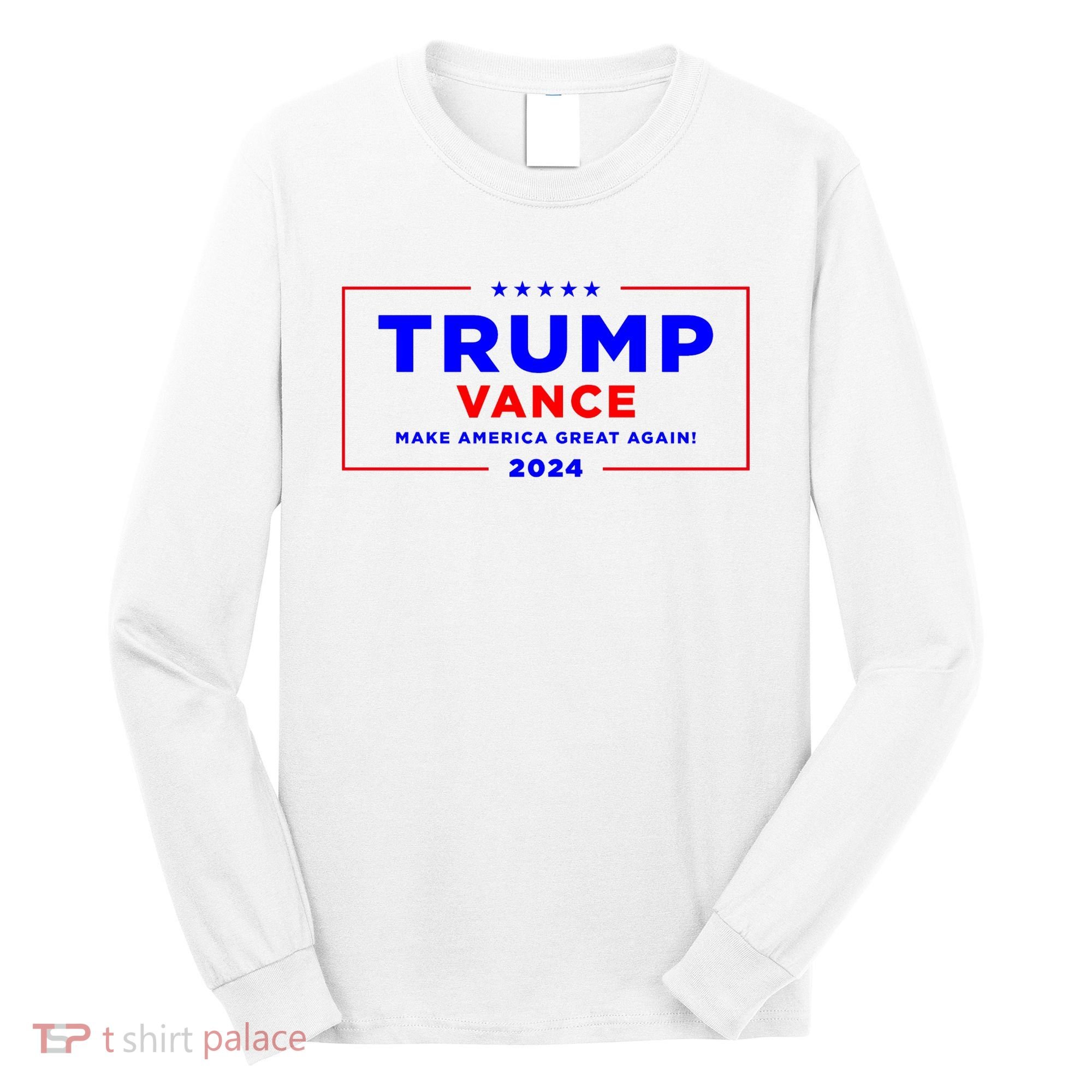 Trump Vance 2024 Pocket Print Long Sleeve Shirt