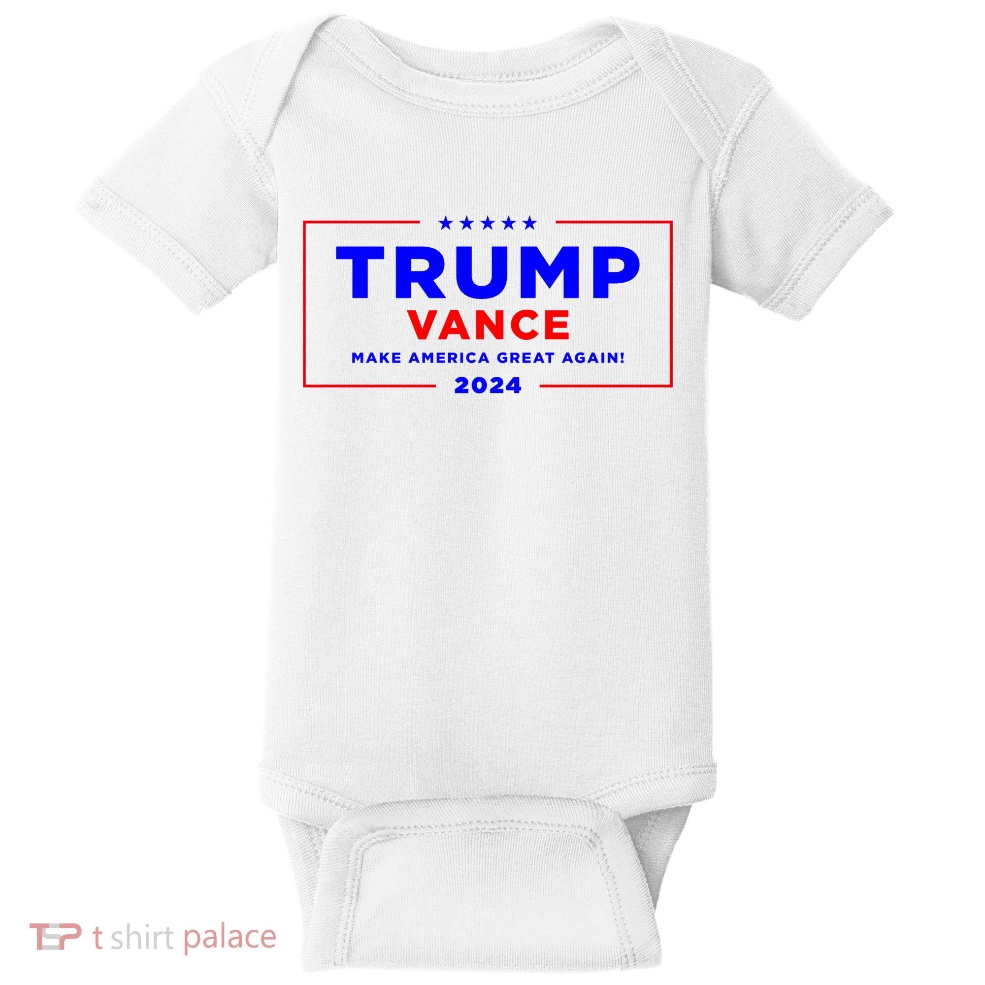 Trump Vance 2024 Pocket Print Baby Bodysuit