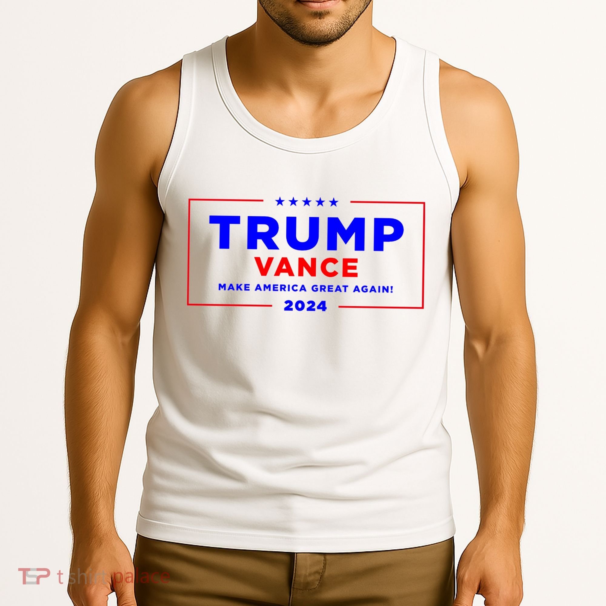 Trump Vance 2024 Pocket Print Tank Top