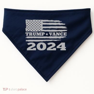 Trump Vance 2024 Gray Style USA-Made Doggie Bandana