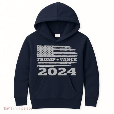 Trump Vance 2024 Gray Style Kids Hoodie