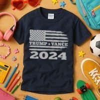Trump Vance 2024 Gray Style Kids T-Shirt thumb 3