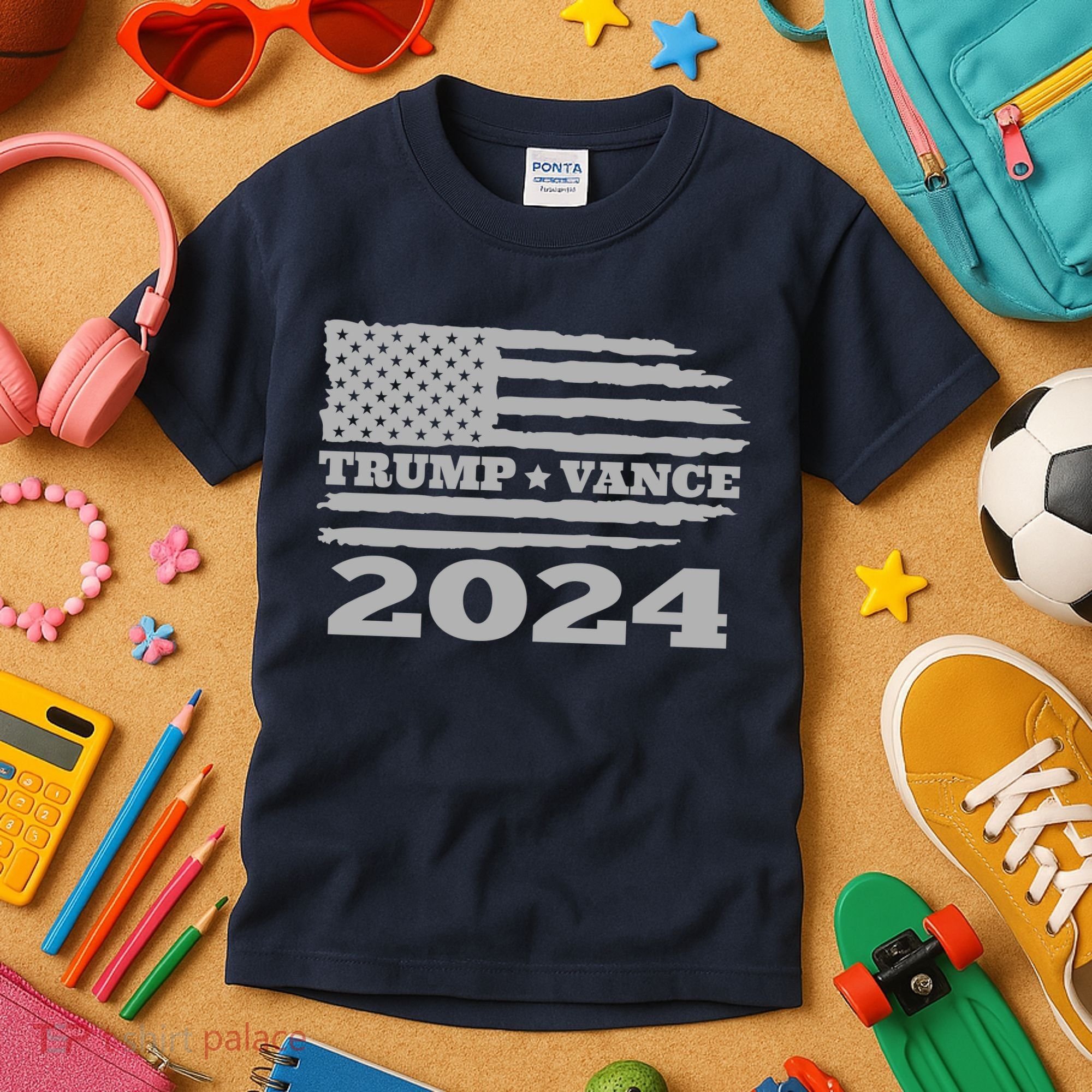 Trump Vance 2024 Gray Style Kids T-Shirt