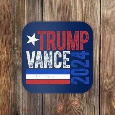 Trump Vance 2024 Vintage Election Coaster