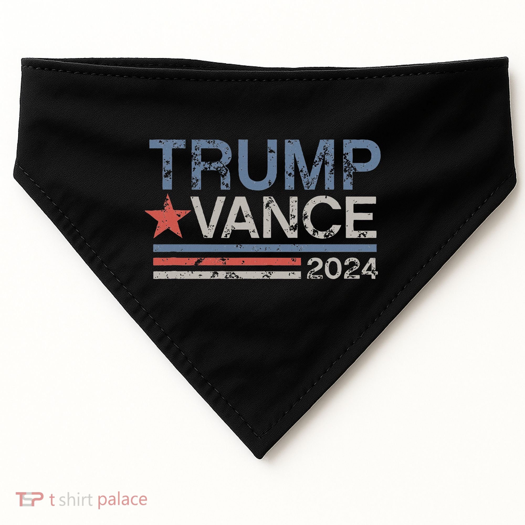 Trump Vance 2024 Retro Featuring Trump And Jd Vance USA-Made Doggie Bandana