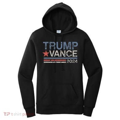 Trump Vance 2024 Retro Featuring Trump And Jd Vance Women's Hoodie