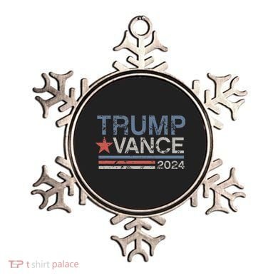 Trump Vance 2024 Retro Featuring Trump And Jd Vance Ornament
