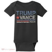 Trump Vance 2024 Retro Featuring Trump And Jd Vance Baby Bodysuit thumb 0