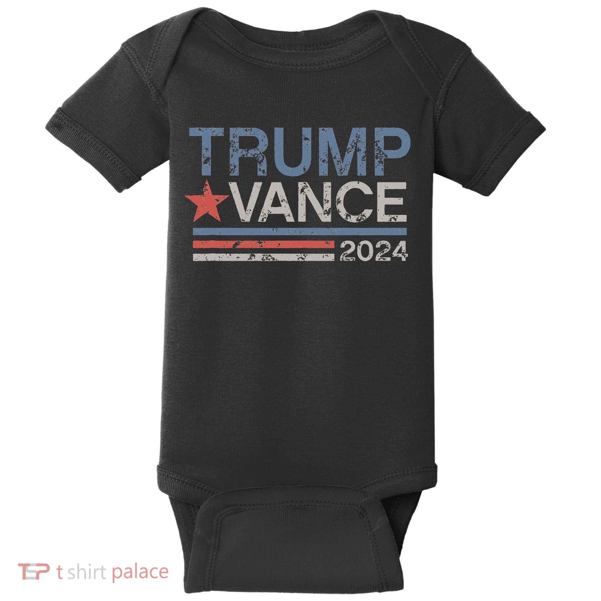 Trump Vance 2024 Retro Featuring Trump And Jd Vance Baby Bodysuit