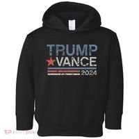 Trump Vance 2024 Retro Featuring Trump And Jd Vance Toddler Hoodie thumb 0