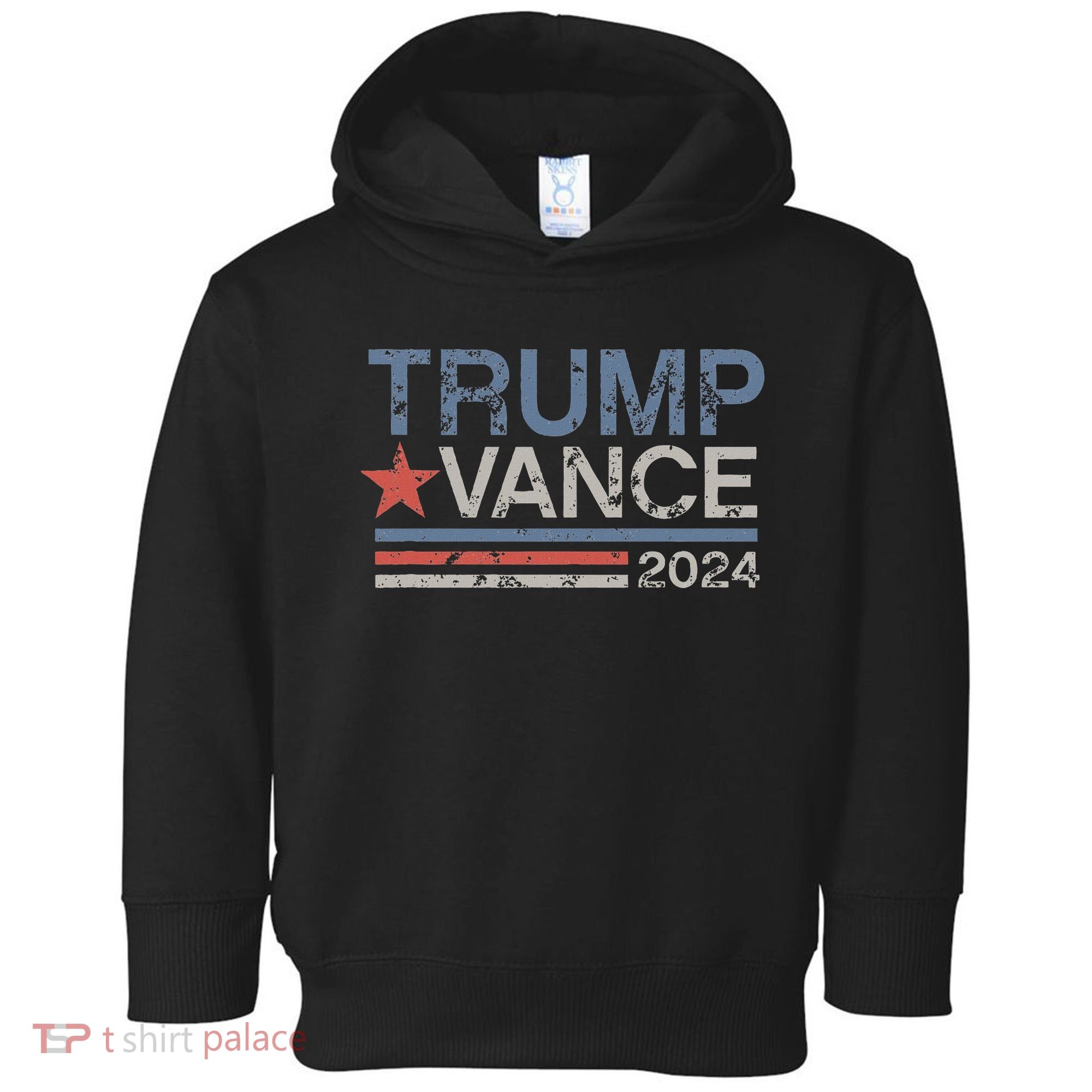 Trump Vance 2024 Retro Featuring Trump And Jd Vance Toddler Hoodie