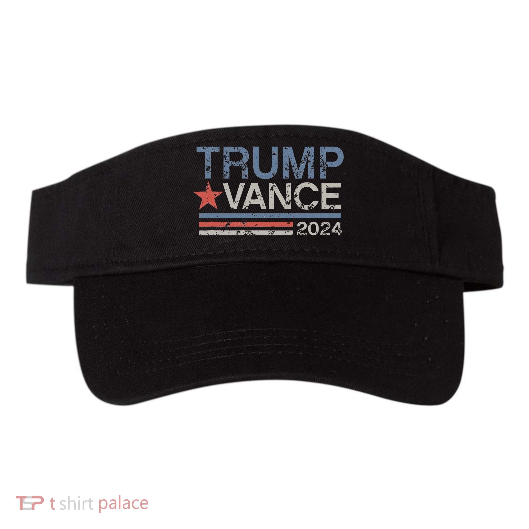 Trump Vance 2024 Retro Featuring Trump And Jd Vance Visor