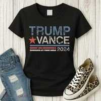 Trump Vance 2024 Retro Featuring Trump And Jd Vance Women's T-Shirt thumb 3
