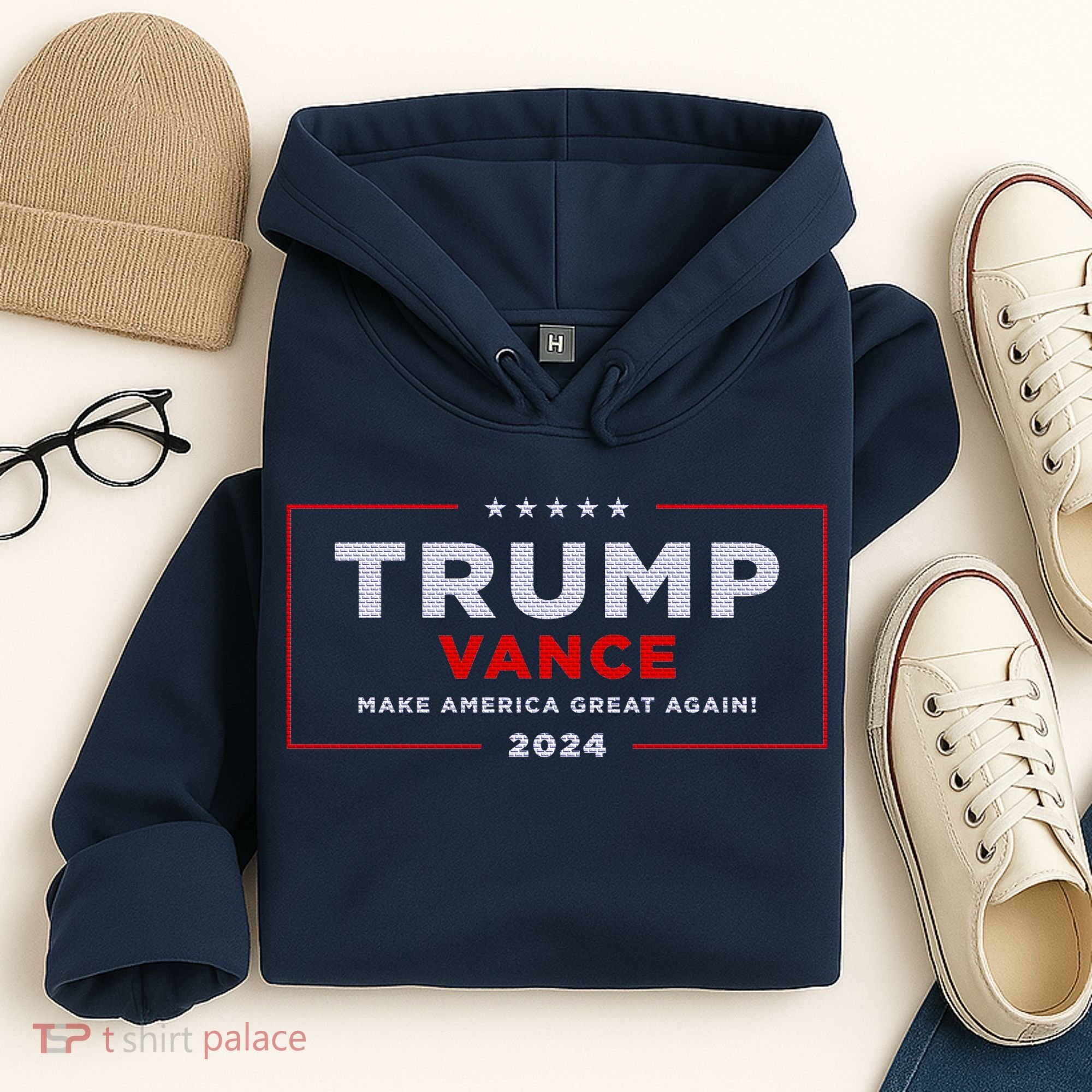 Trump Vance 2024 Brick Texture Hoodie