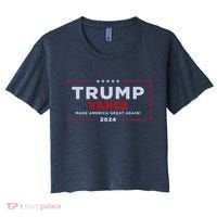 Trump Vance 2024 Brick Texture Women's Crop Top Tee thumb 0
