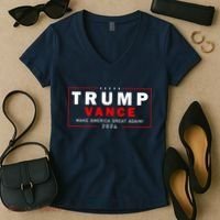 Trump Vance 2024 Make America Great Again Maga President Women's V-Neck T-Shirt thumb 2