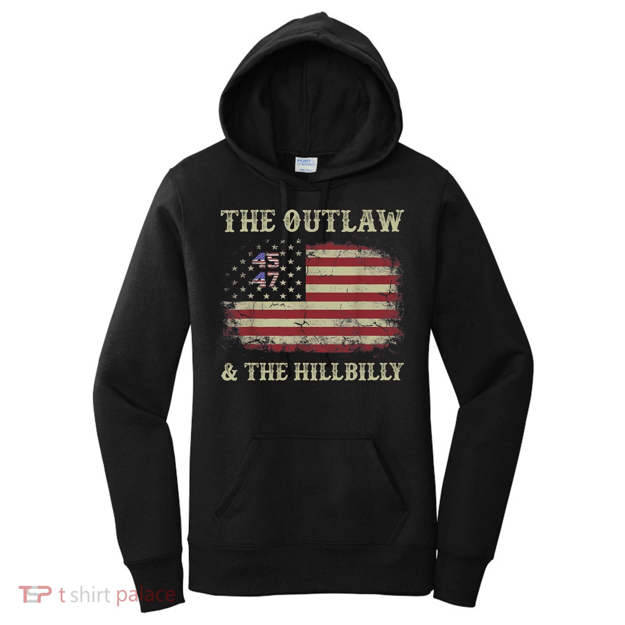 Trump Vance 2024 Donald Trump J.D. Vance Outlaw & Hillbilly Women's Hoodie