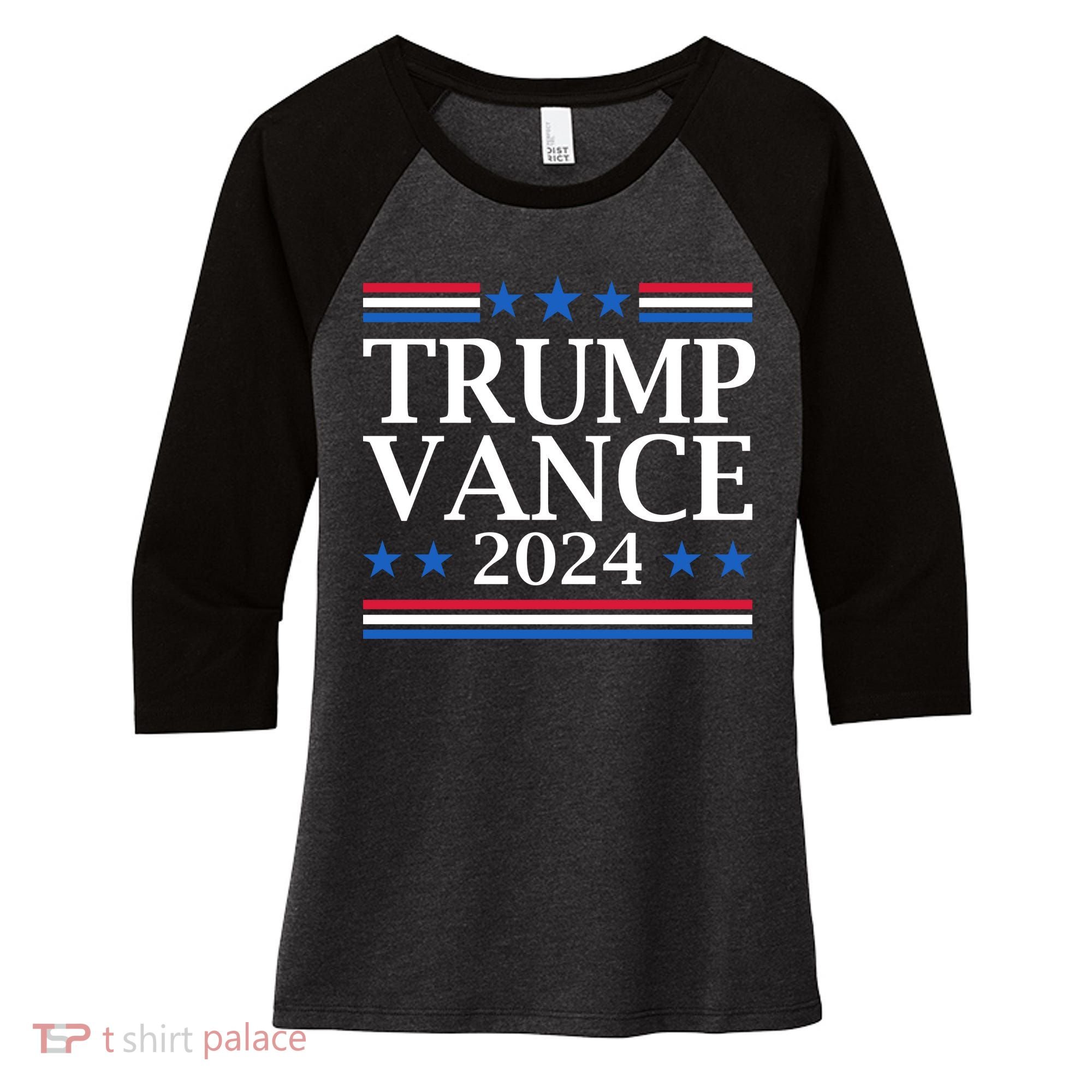 Trump Vance 2024 Women's Tri-Blend 3/4-Sleeve Raglan Shirt