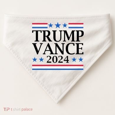 Trump Vance 2024 USA-Made Doggie Bandana